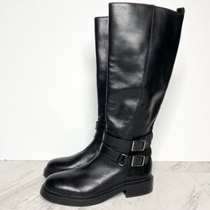 Sam Edelman Freda Black Leather Tall Boot 7M